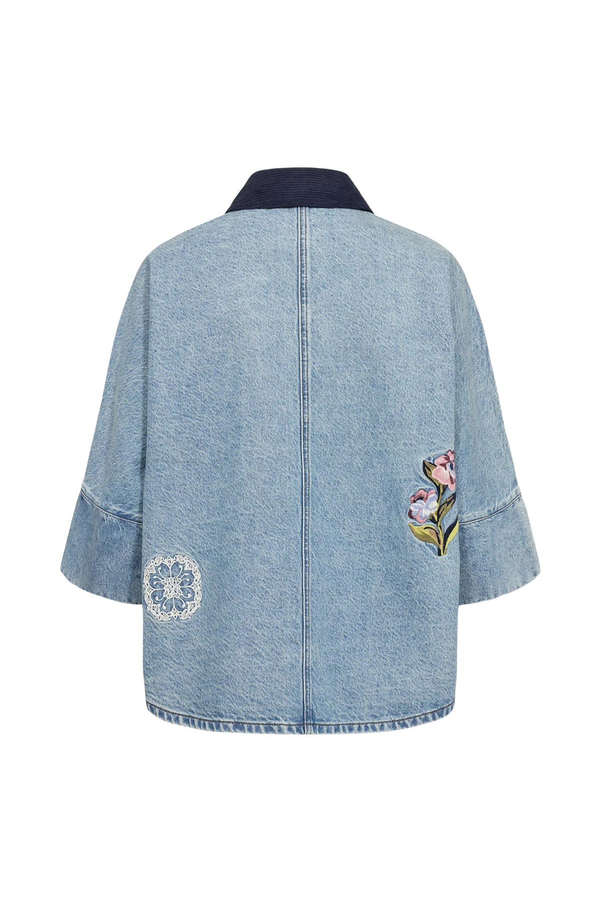NUDENMA OVERSIZE SHIRT JACKET - Medium Blue Denim