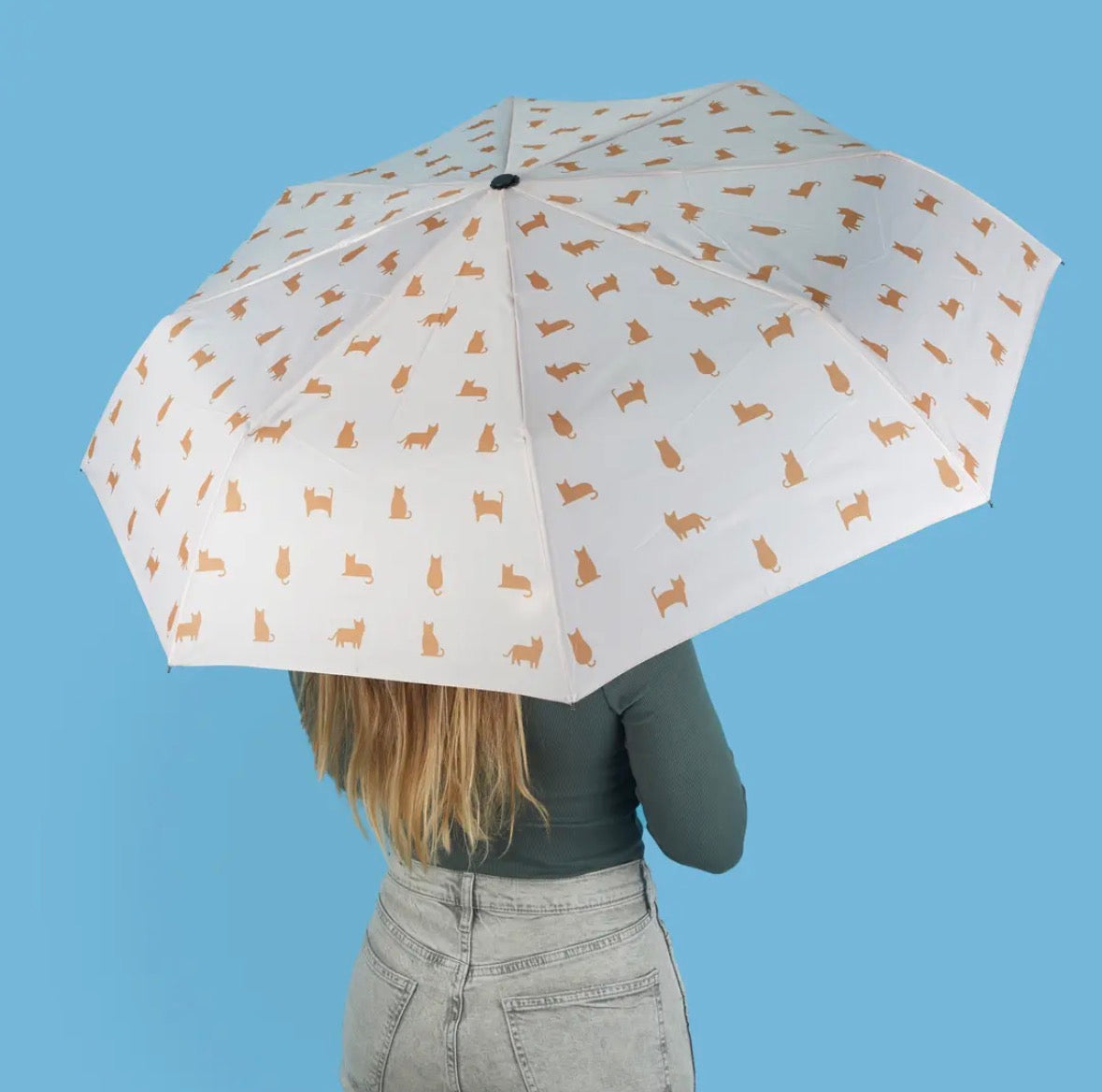 Beige Cat Umbrella