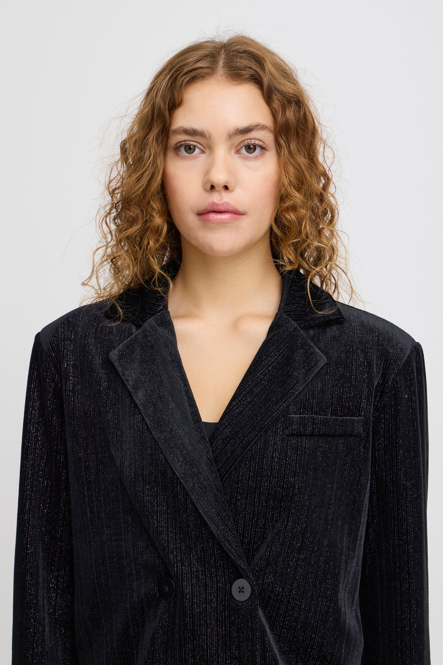 Ihkate Glamour Blazer - Black Velvet with Silver