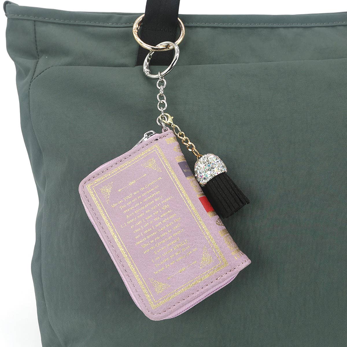 Alice In Wonderland Book Bag Charm/Coin Purse