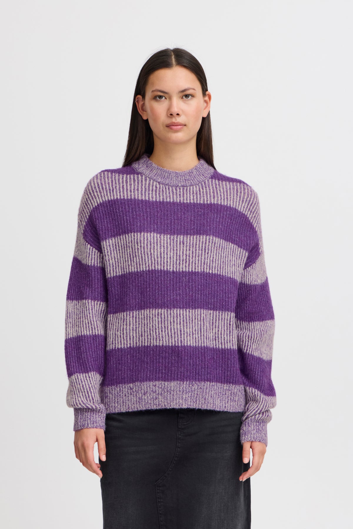 Ihkamara Cream Multi Stripe Jumper