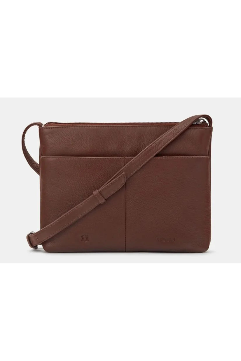 Curiosity Bookshop Brown Leather Cross Body Bag