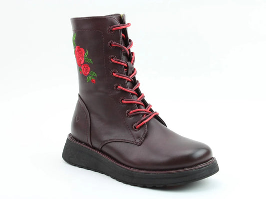 Martina Boots - Burgundy Rose