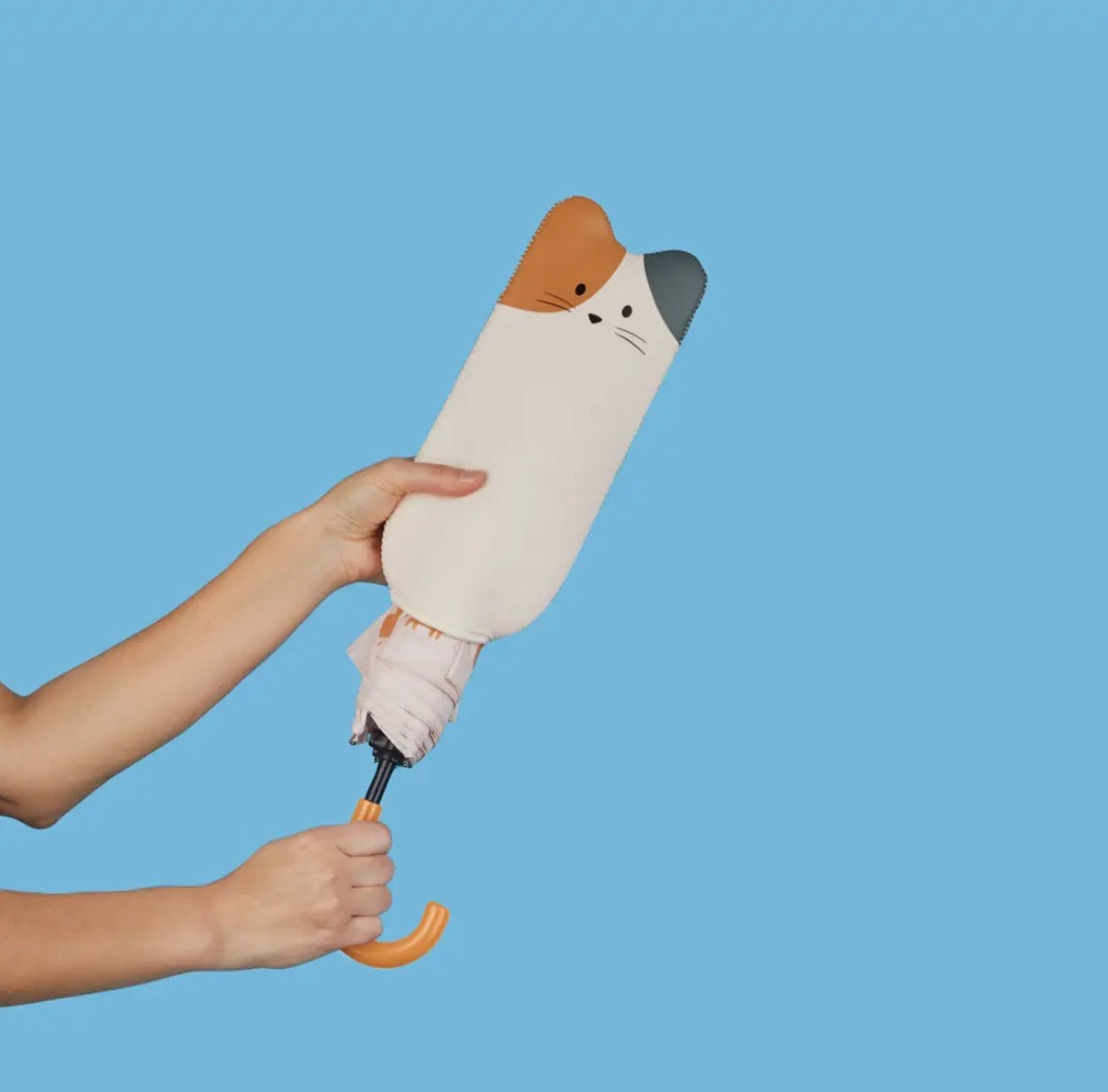 Beige Cat Umbrella