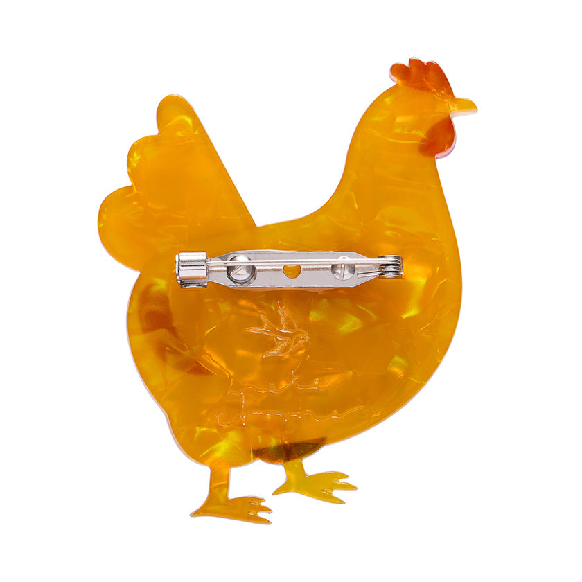 Clara the Chicken Brooch