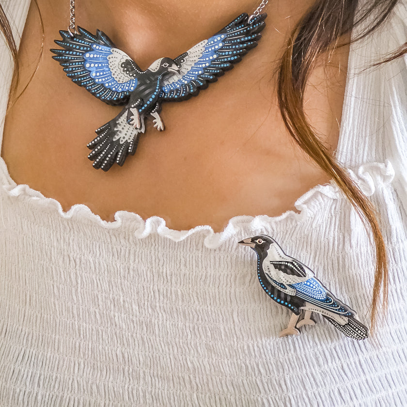Kulpurru (Magpie) Brooch