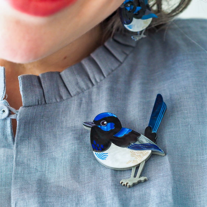 Superb Fairy Wren Brooch