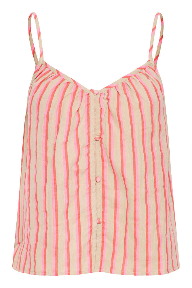 Iafoxa Singlet Top - Azalea Pink Stripe