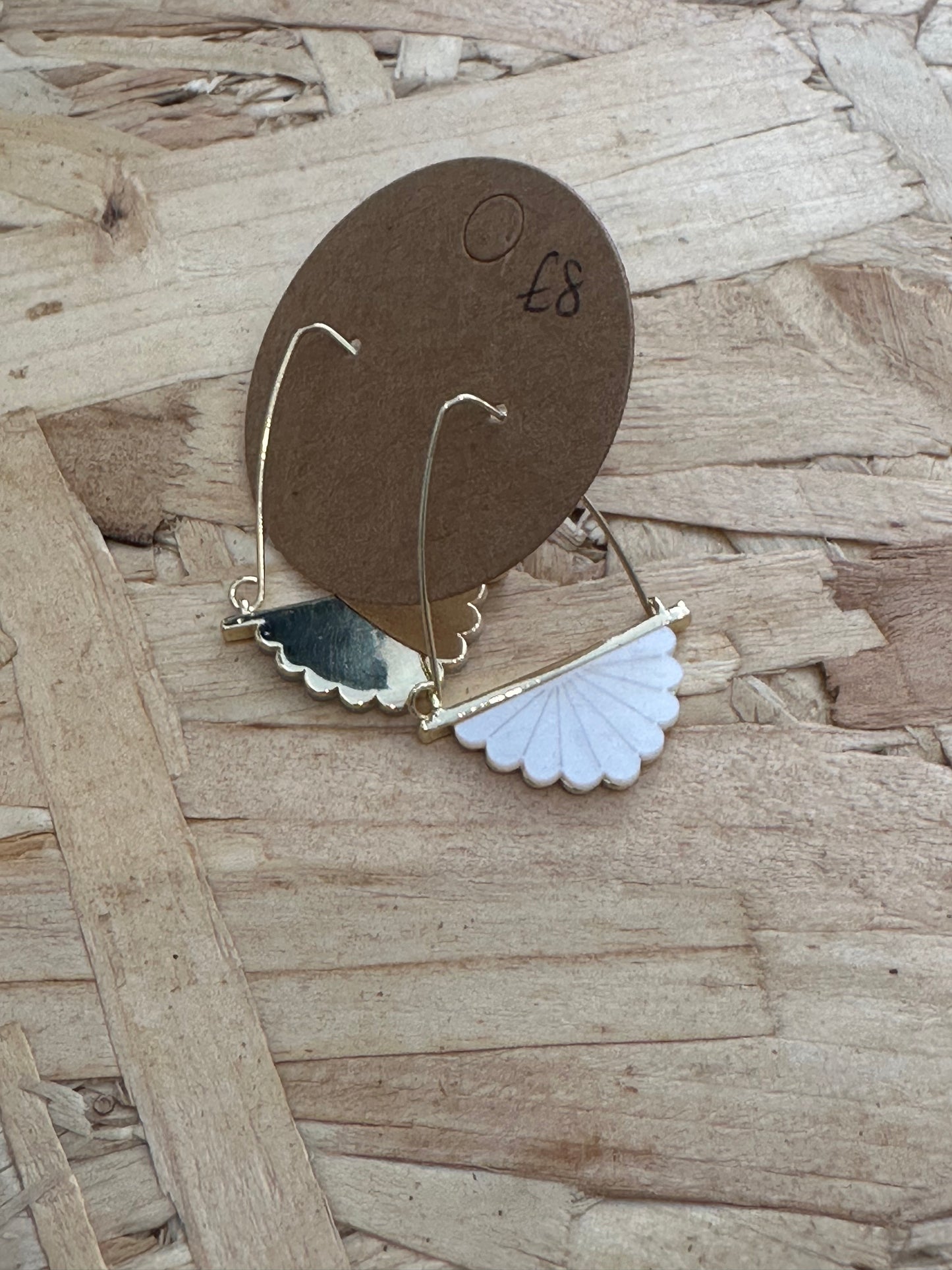 White Gold Drop Earrings