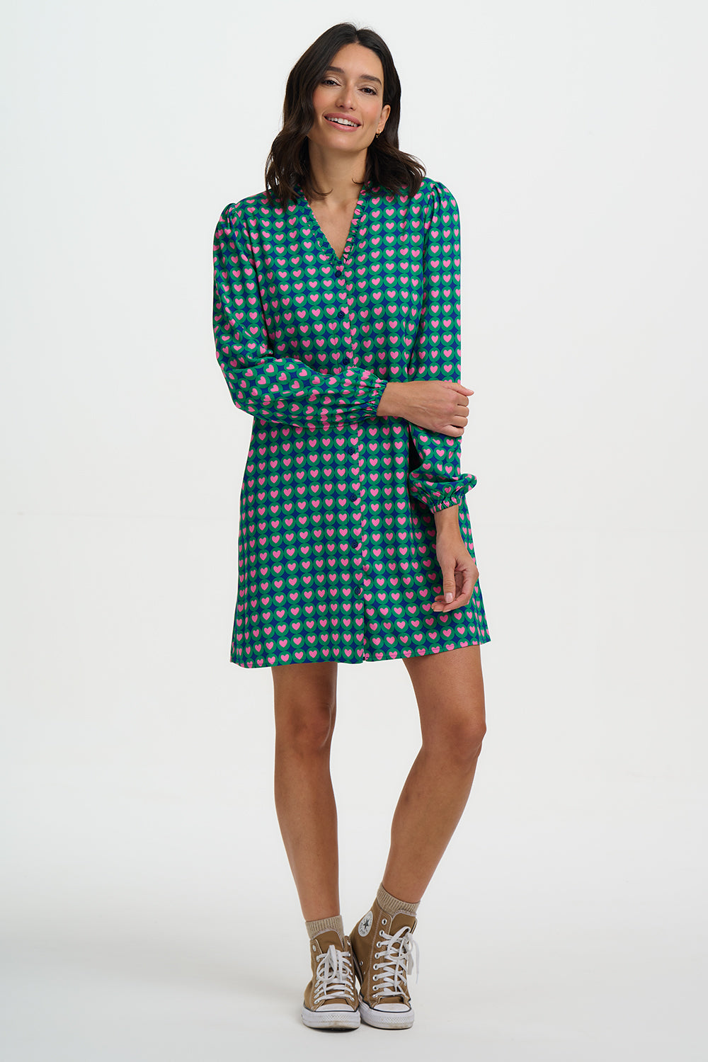 Taylyn Mini Dress - Navy, Heart Tile
