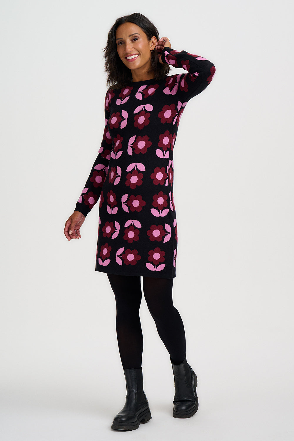 Ren Knit Dress - Black Mod Daisy