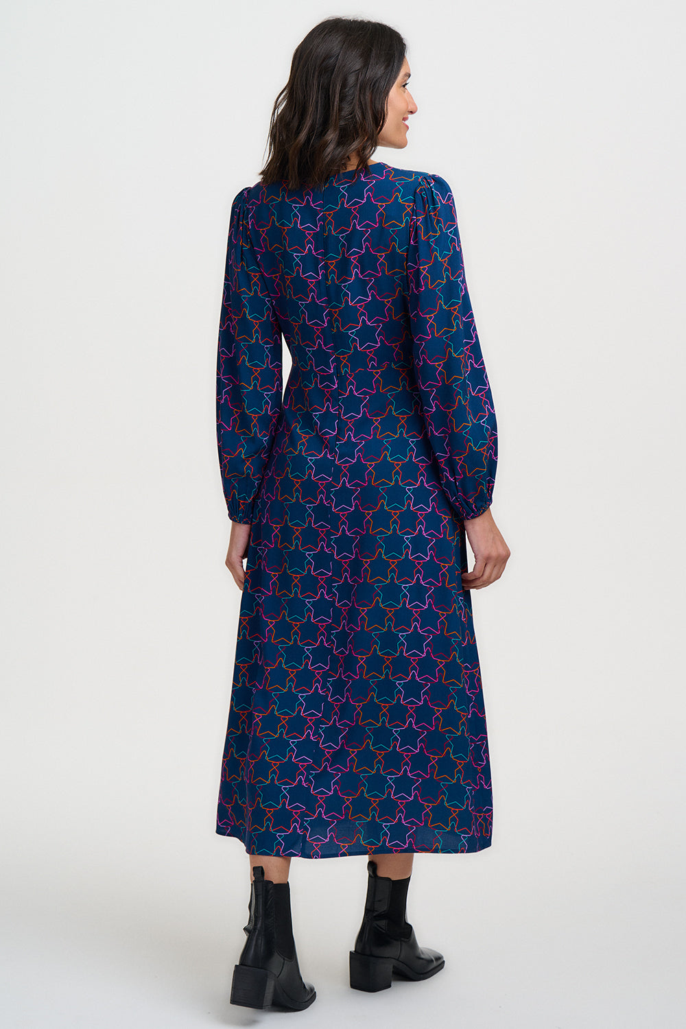 Marcie Midi Dress - Interlocking Stars