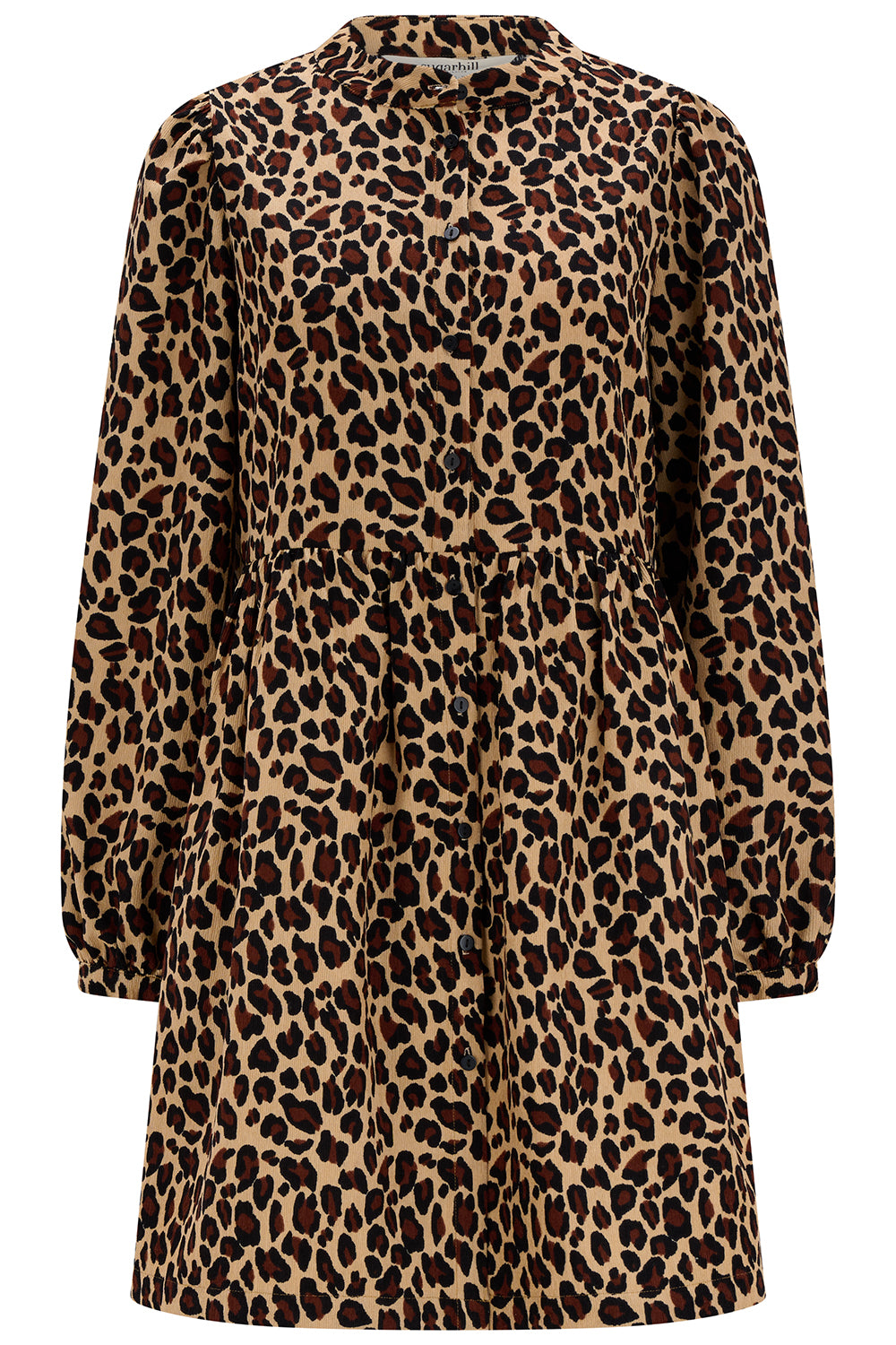 Brandy Mini Smock Dress - Leopard Cord