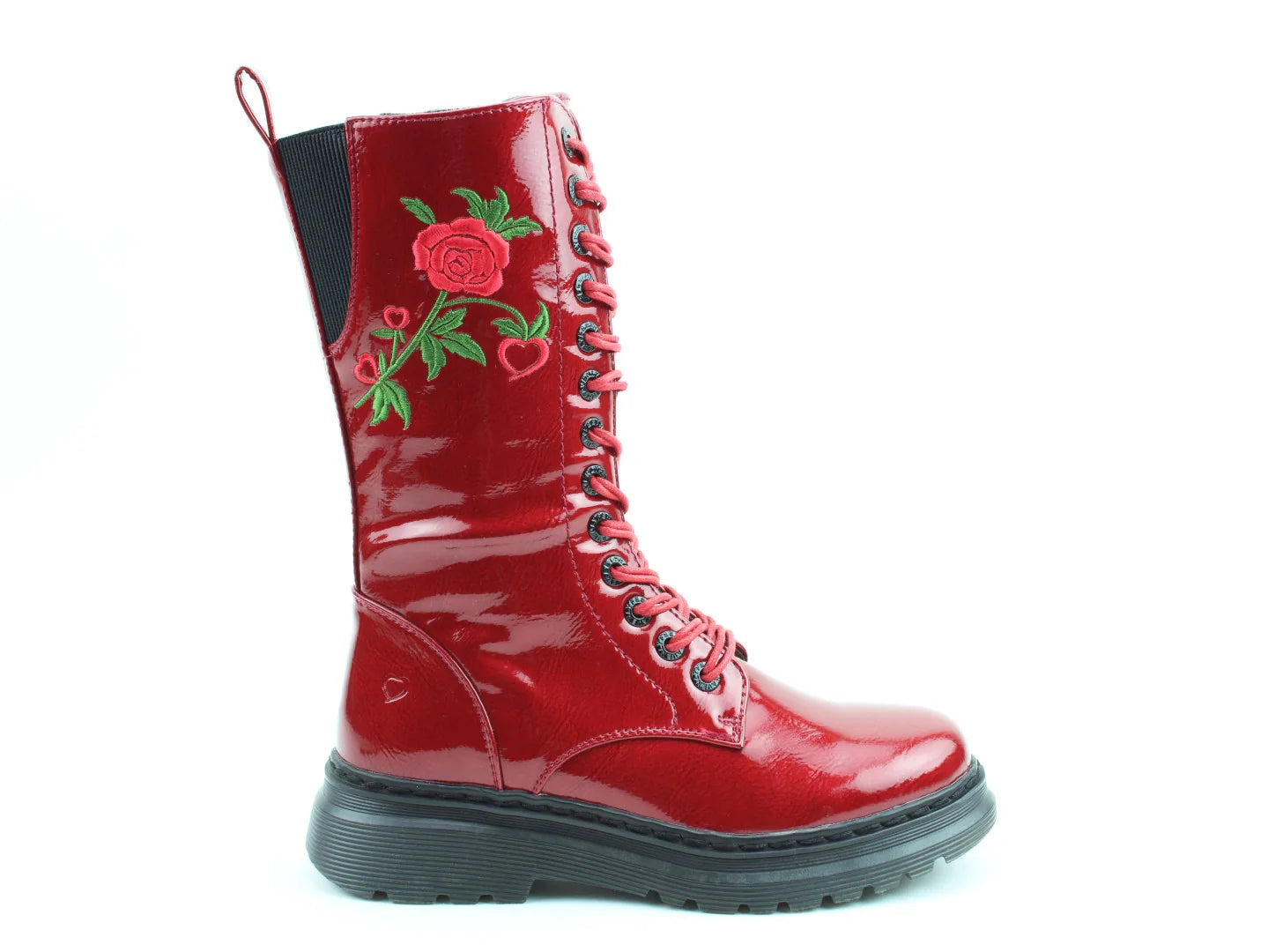 Avena Rose Boots - Red Patent
