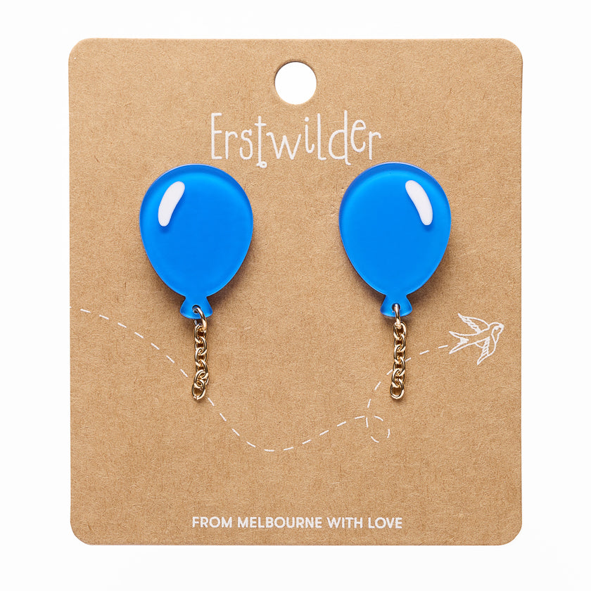 Balloons Drop Earrings – Blue