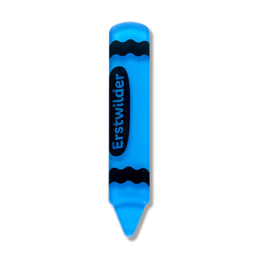 Crayon Simplified Mini Brooch - Blue