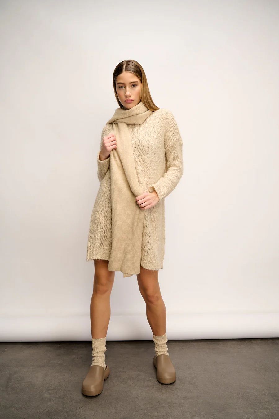 Kala Knit Dress Beige