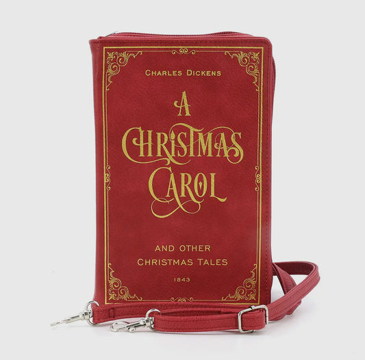 A Christmas Carol Book Clutch Bag Red
