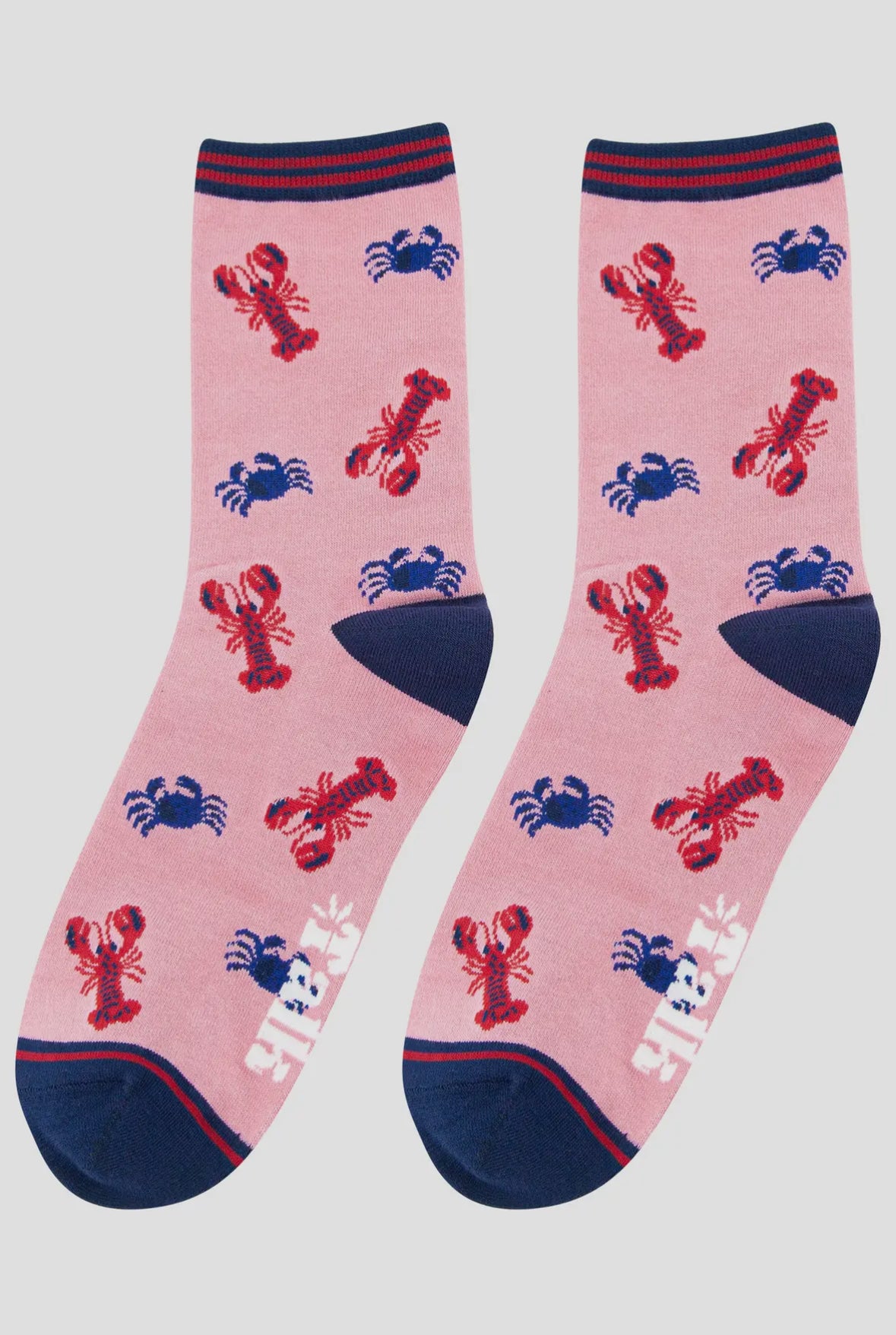 Lobster and Crab Bamboo Socks