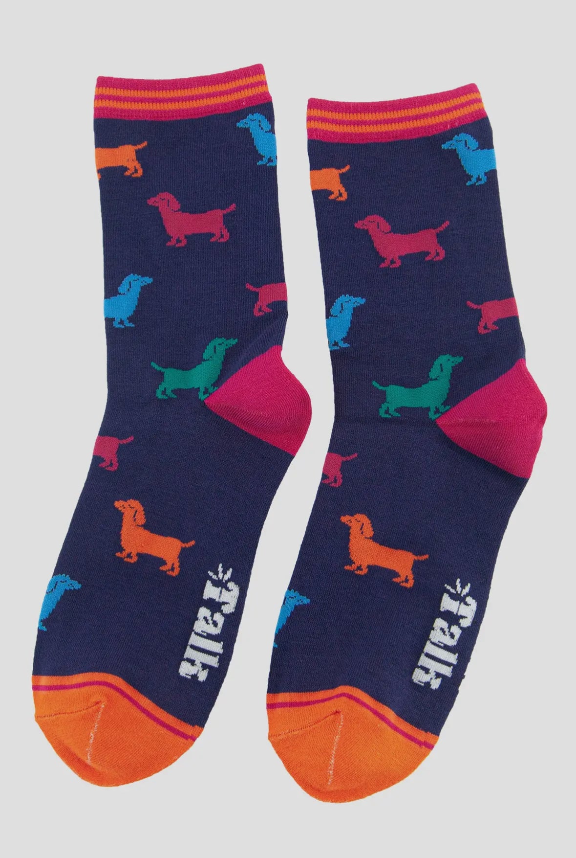 Dachshund Sausage Dog Bamboo Socks Multicoloured