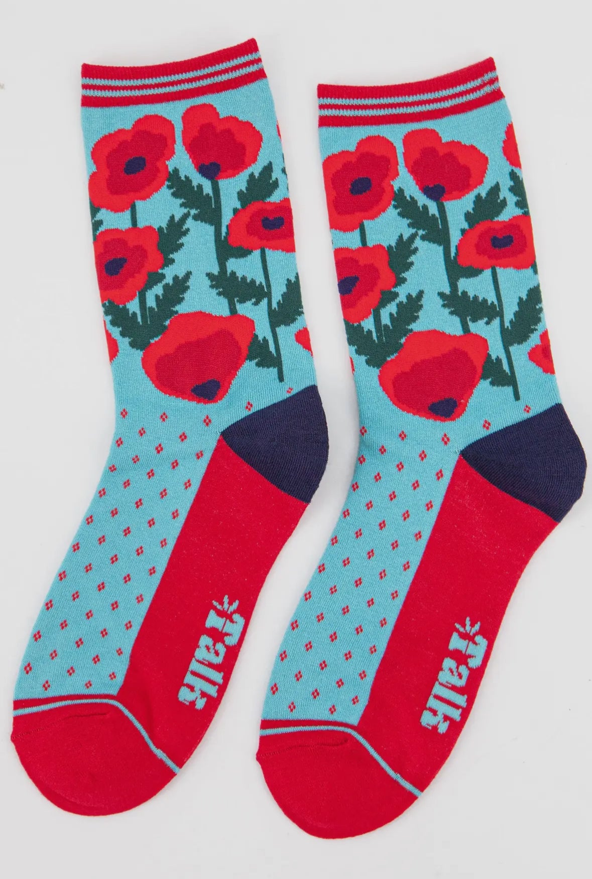 Poppy Print Bamboo Socks