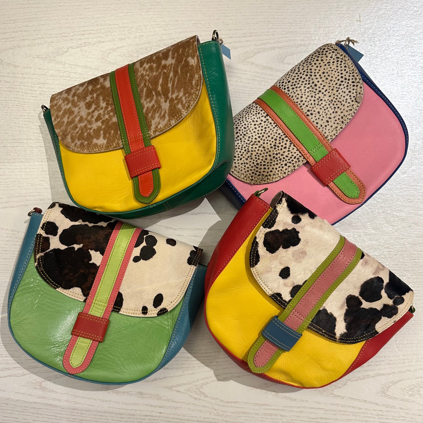 Recycled Leather Saddle Bags