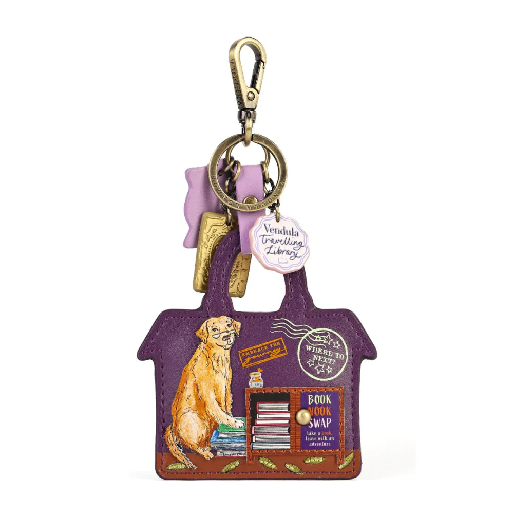 Travelling Library Bookshop Key Charm