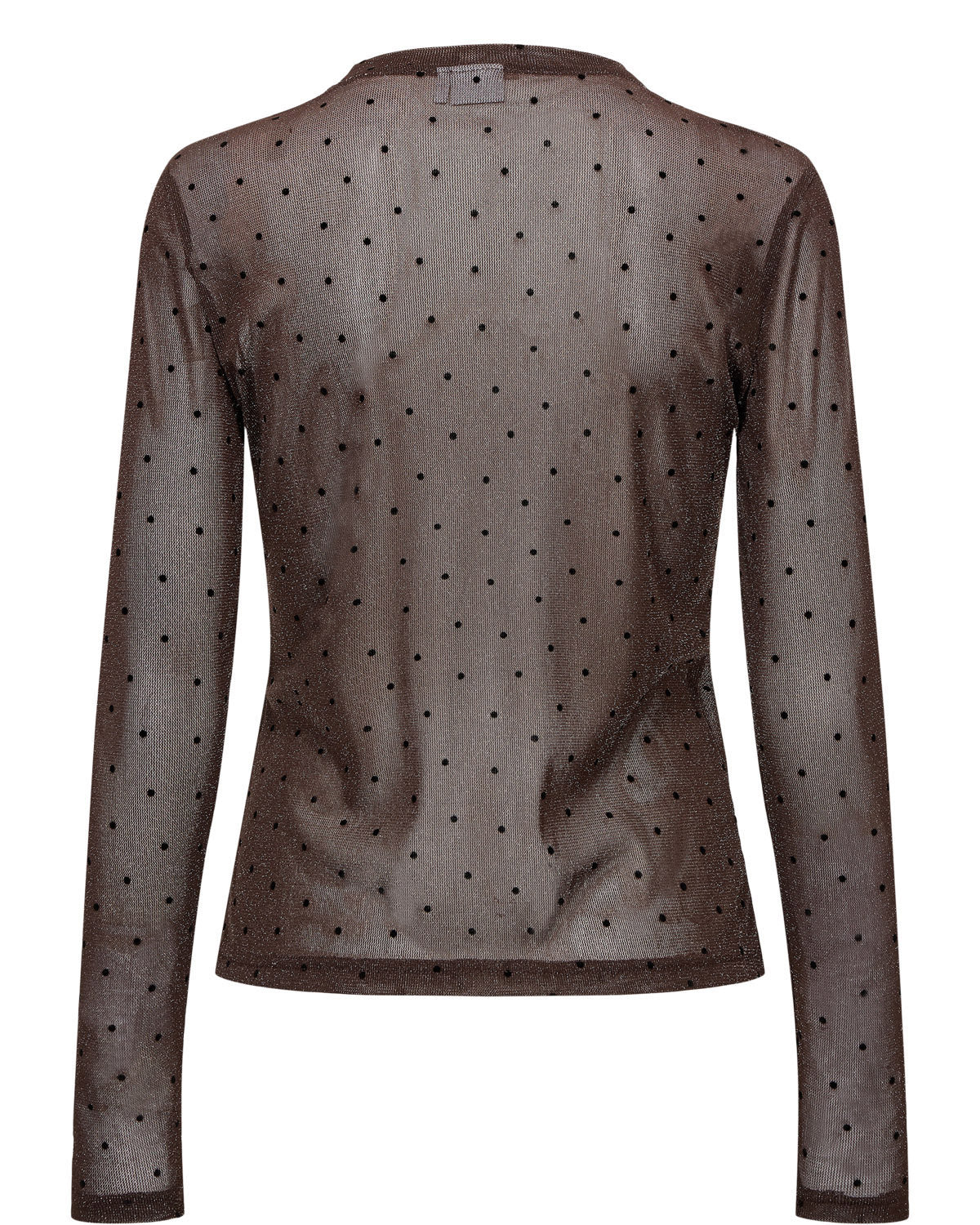 NUSHANTA BLOUSE - Pinecone Brown Lace Sheer Top