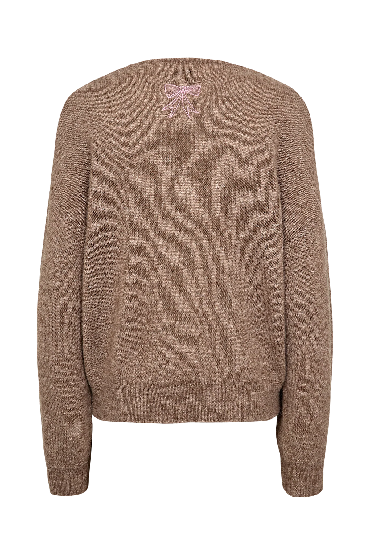 NUYPPA EMBROIDERY PULLOVER - Taupe Gray Melange