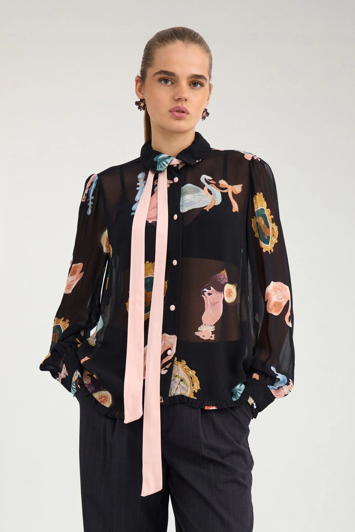 NUOPHELIA SHIRT - Caviar