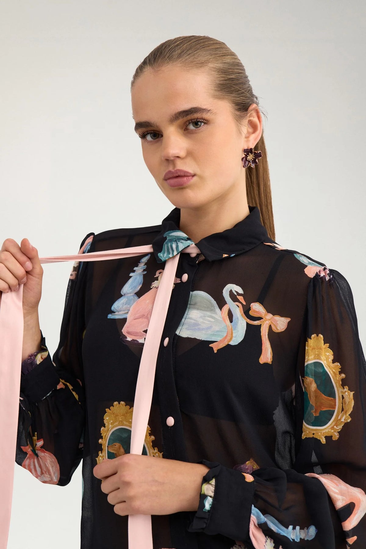 NUOPHELIA SHIRT - Caviar