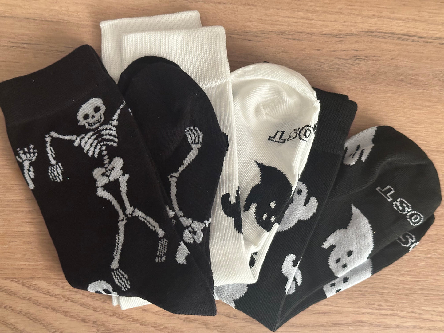 Monochrome Halloween Socks