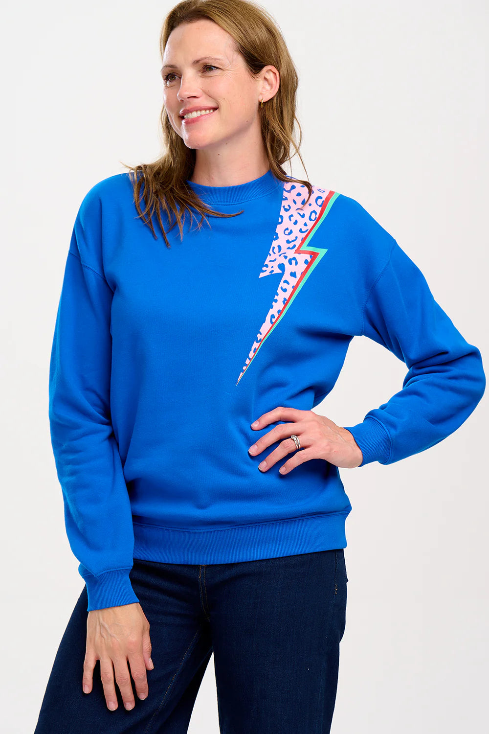 Noah Sweatshirt - Blue, Wild Lightning Flash