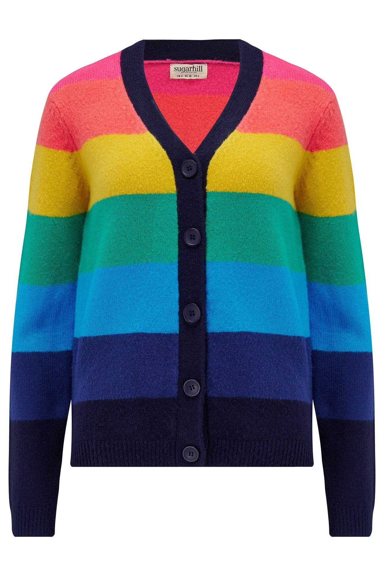 Izzy Cardigan - Multi, Rainbow Stripes