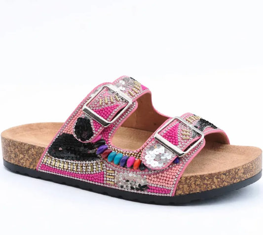 Jess Sandals - Fuchsia
