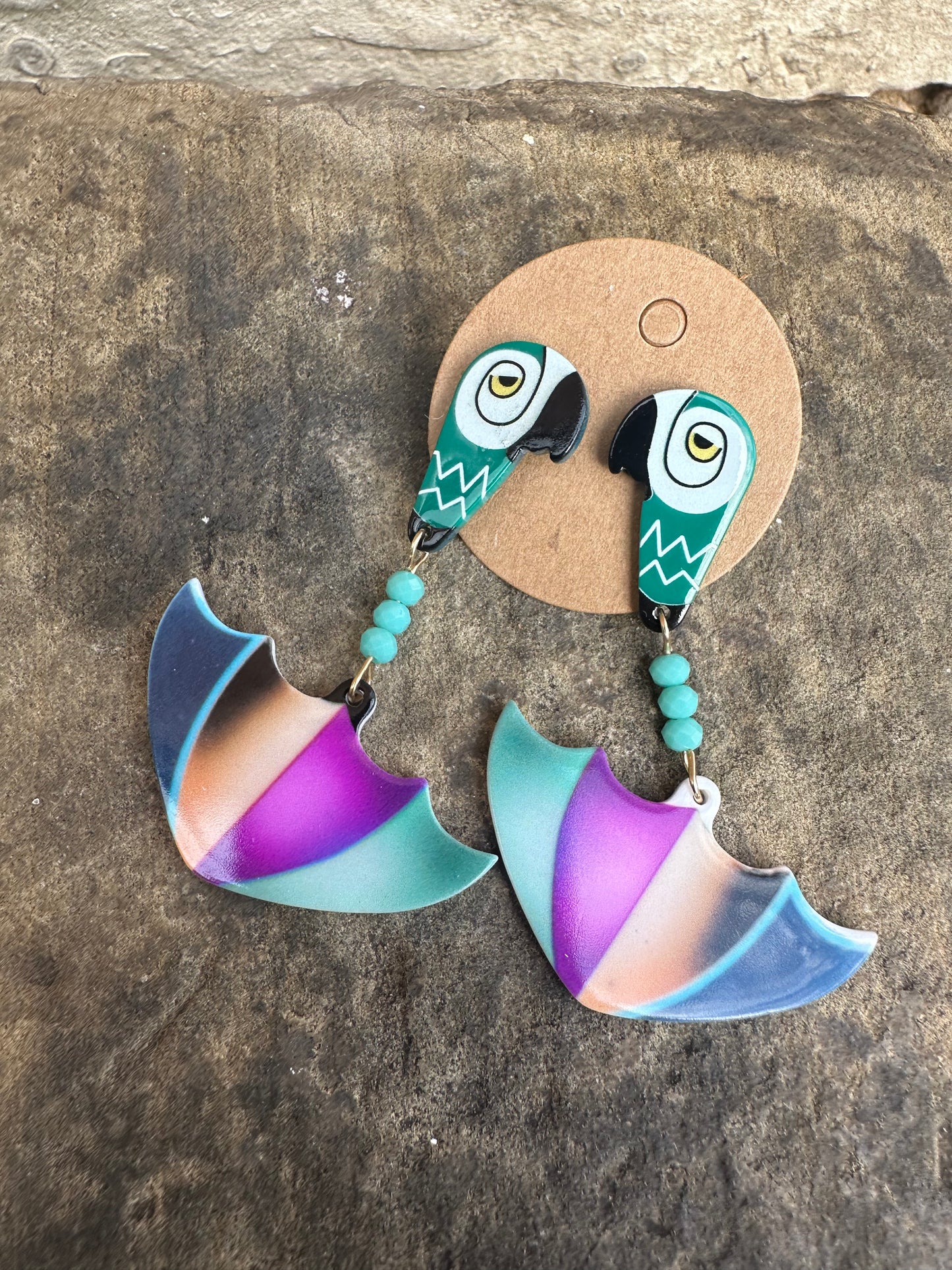 Parrot Umbrella Earrings