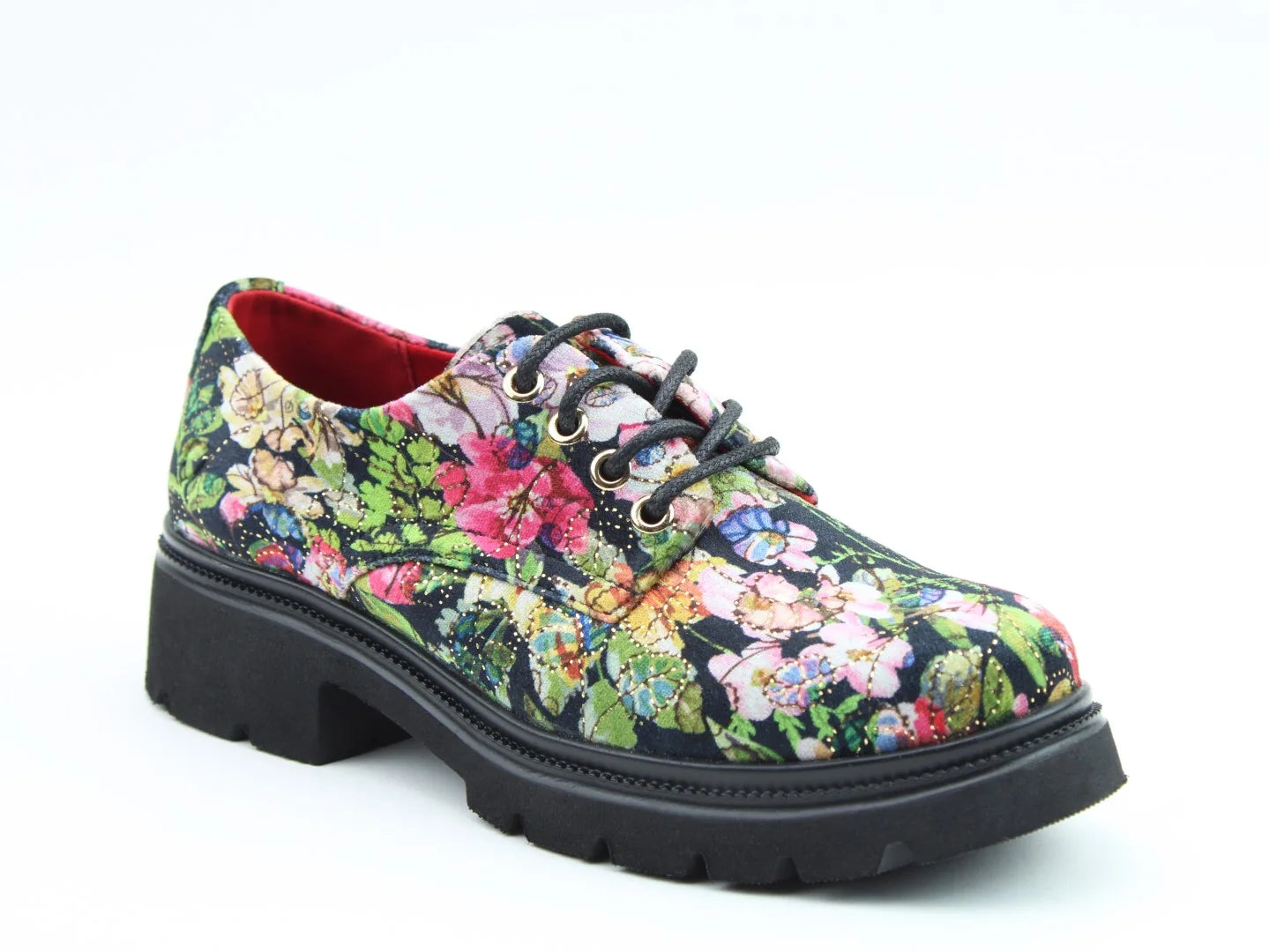 Karis - Black Multi Floral Velour