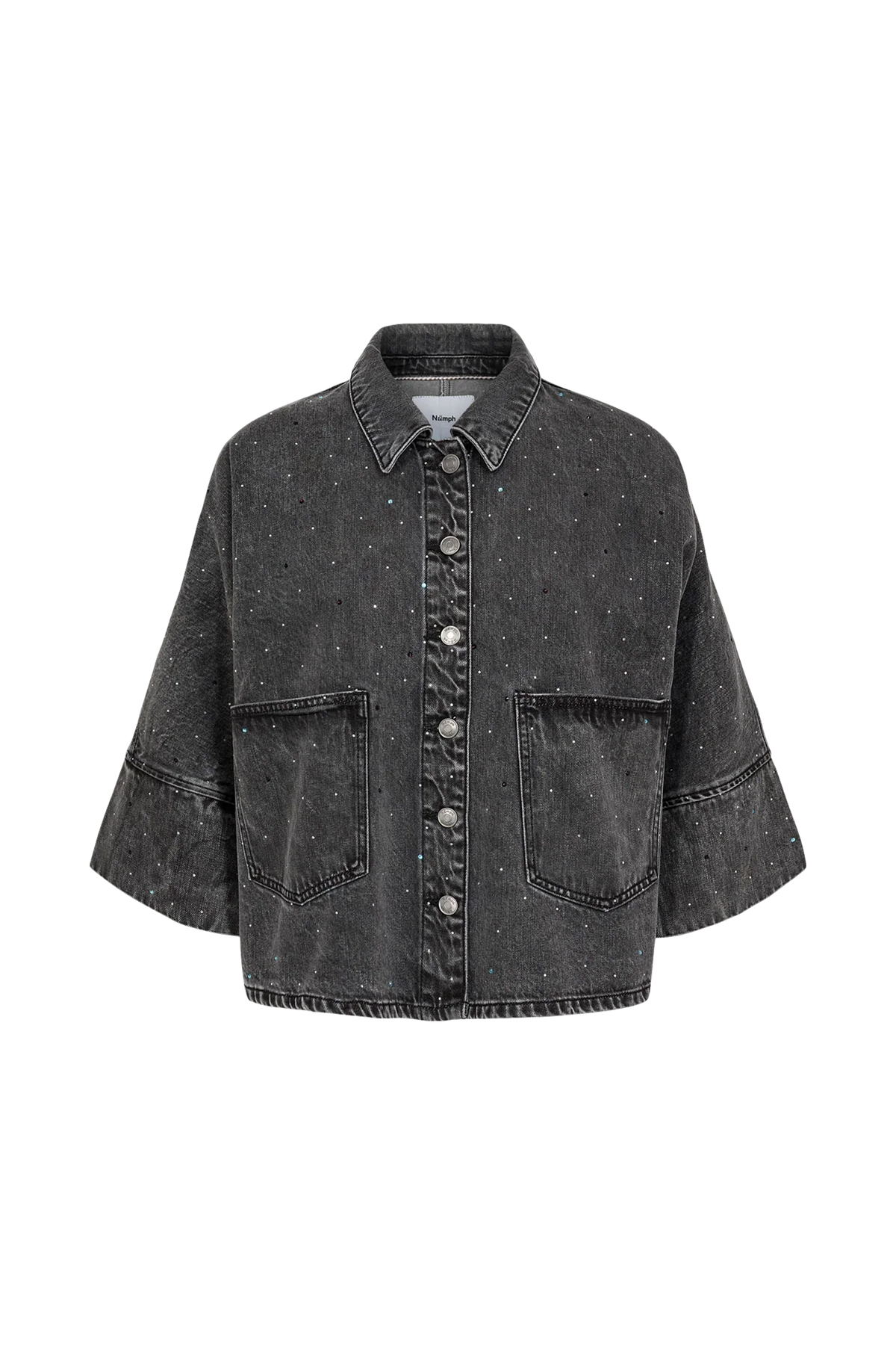NUBROOKLYN OVERSIZE STONE SHIRT - Grey Denim
