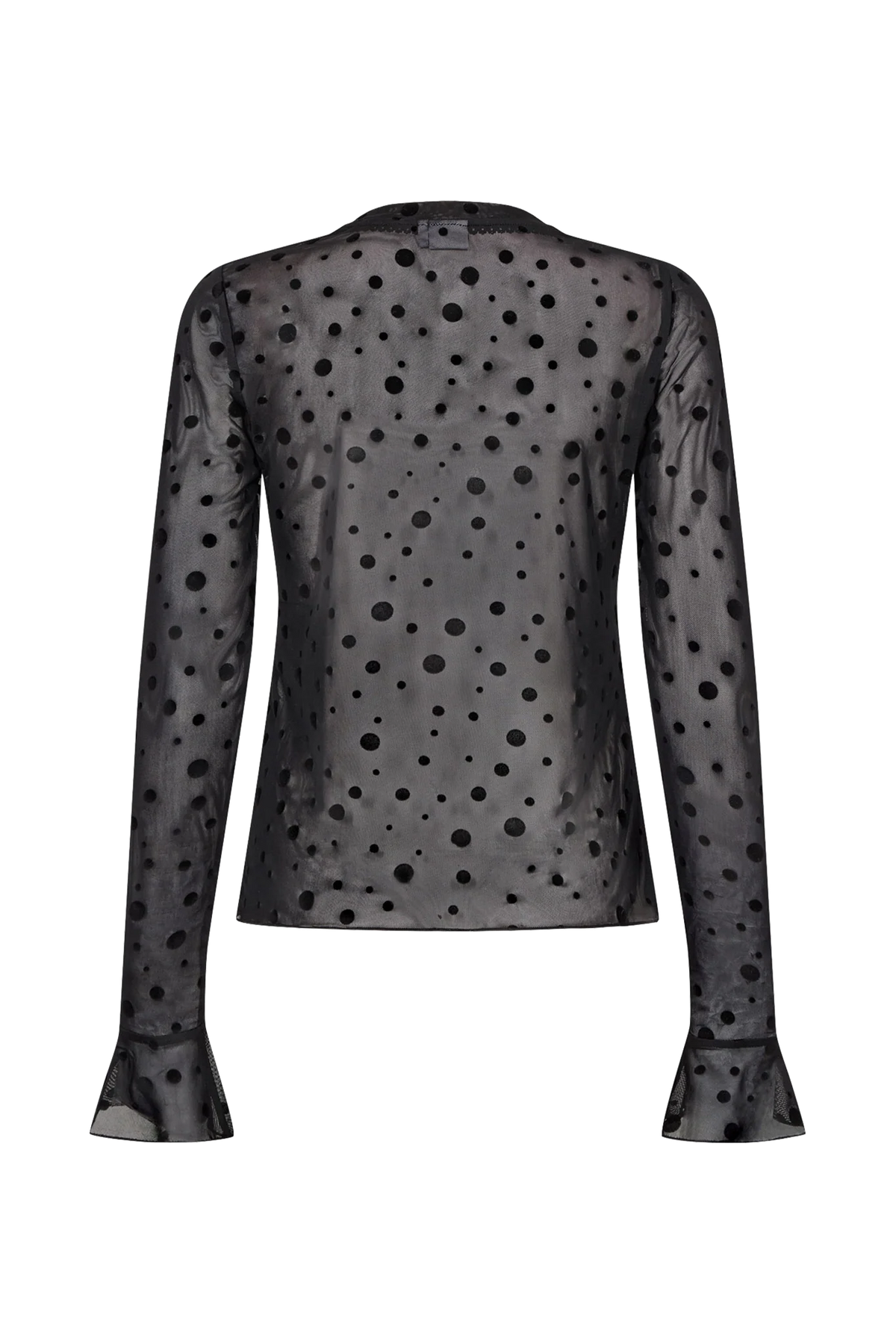 NUEVITA LS MESH BLOUSE - Caviar