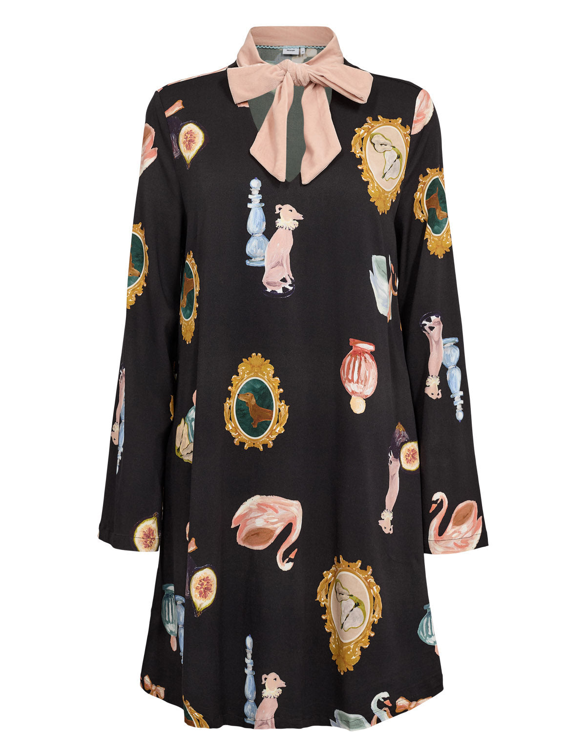NUOFELIA SHORT DRESS - Caviar