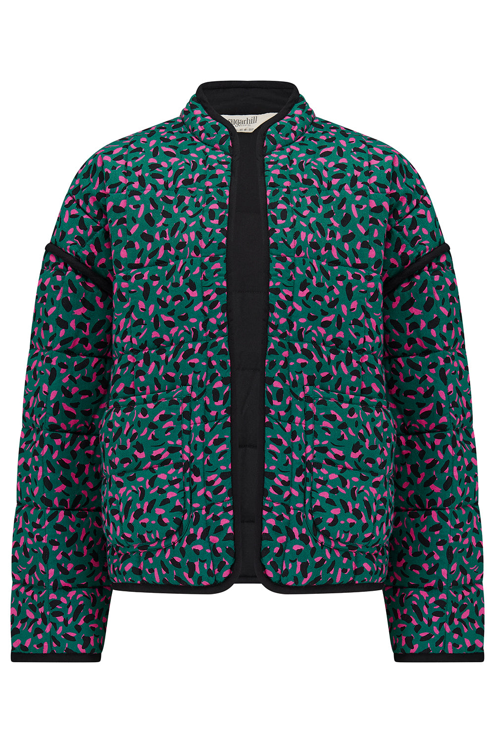 Elowen Quilted Jacket - Green, Layered Spot