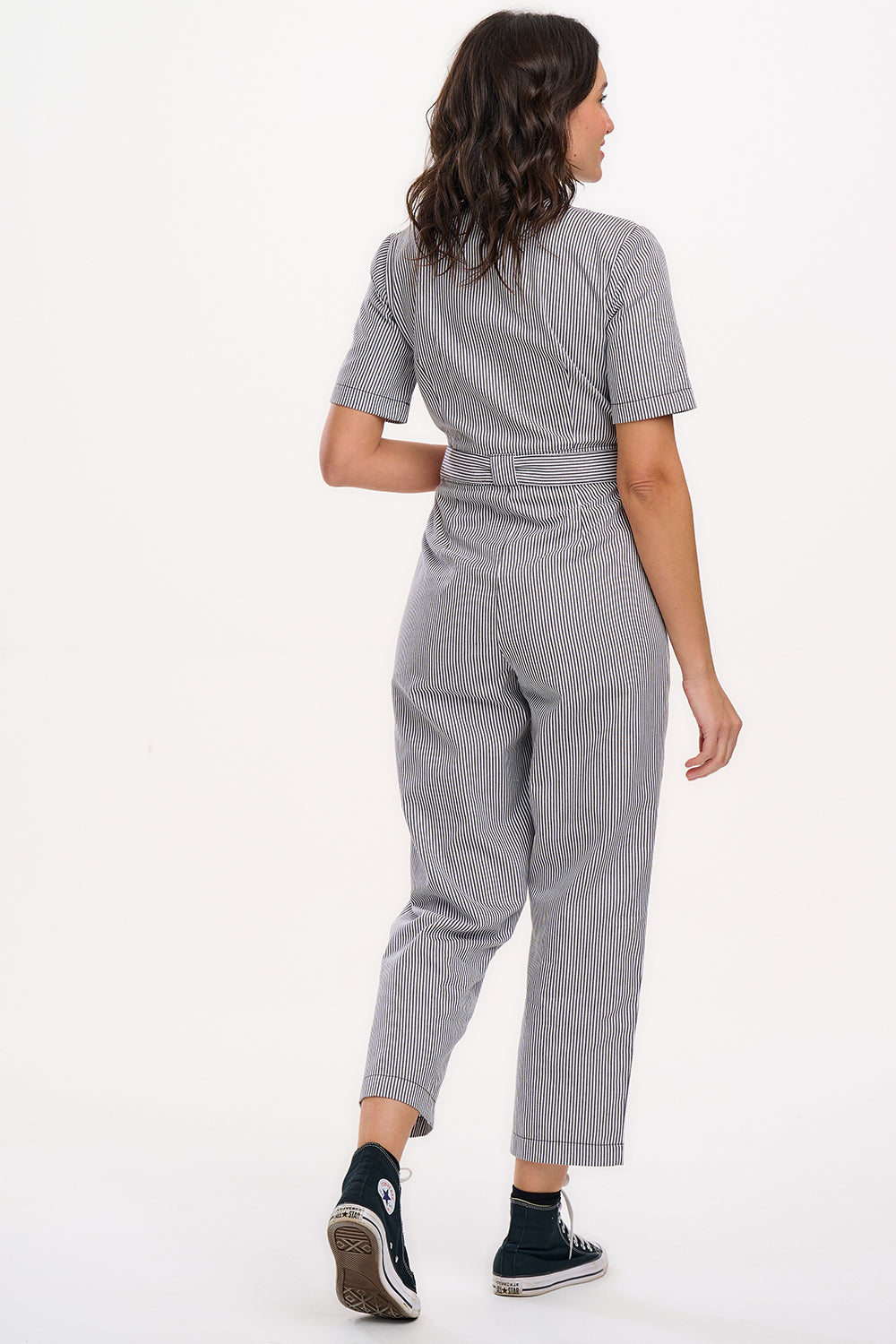 Meredith Boilersuit - Monochrome Stripe