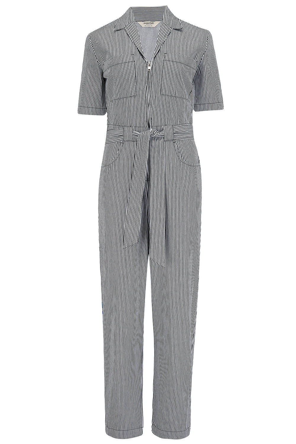 Meredith Boilersuit - Monochrome Stripe