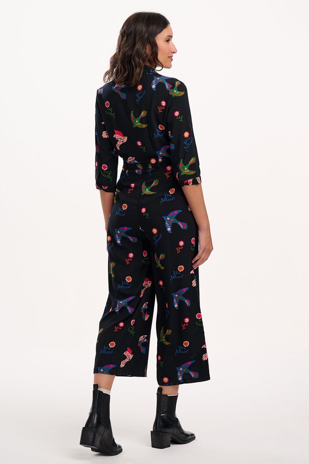 Rylee Jumpsuit - Black, Rainbow Folk Bird