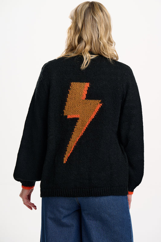 Yvette Cardigan - Black, Lightning Flash