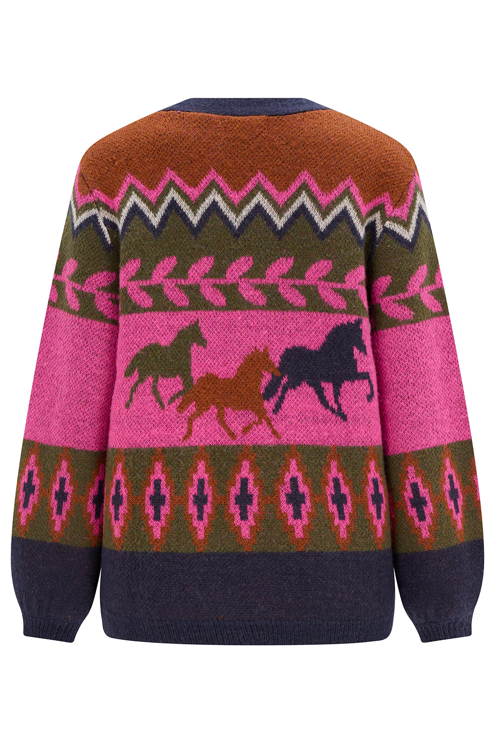 Yvette Cardigan - Multi, Running Horses