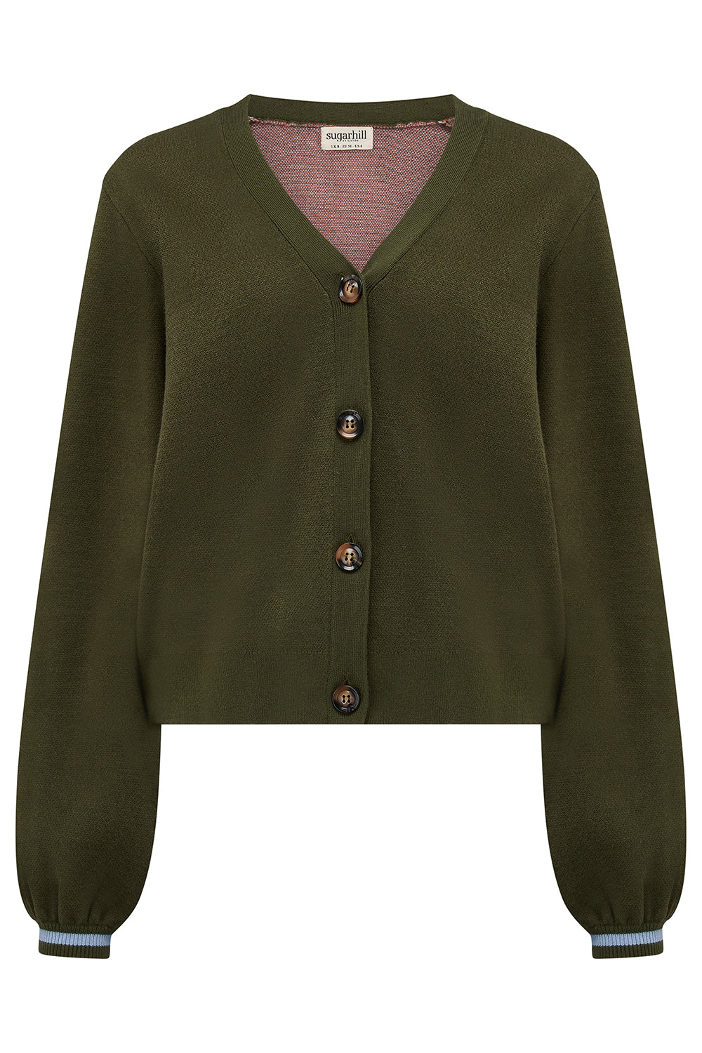 Adrian Cardigan - Khaki, Leopard Jungle
