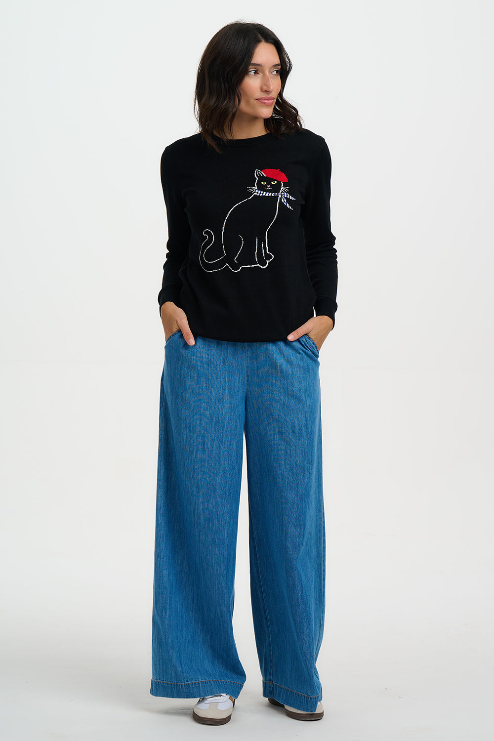 Rita Jumper - Black, French Kitty