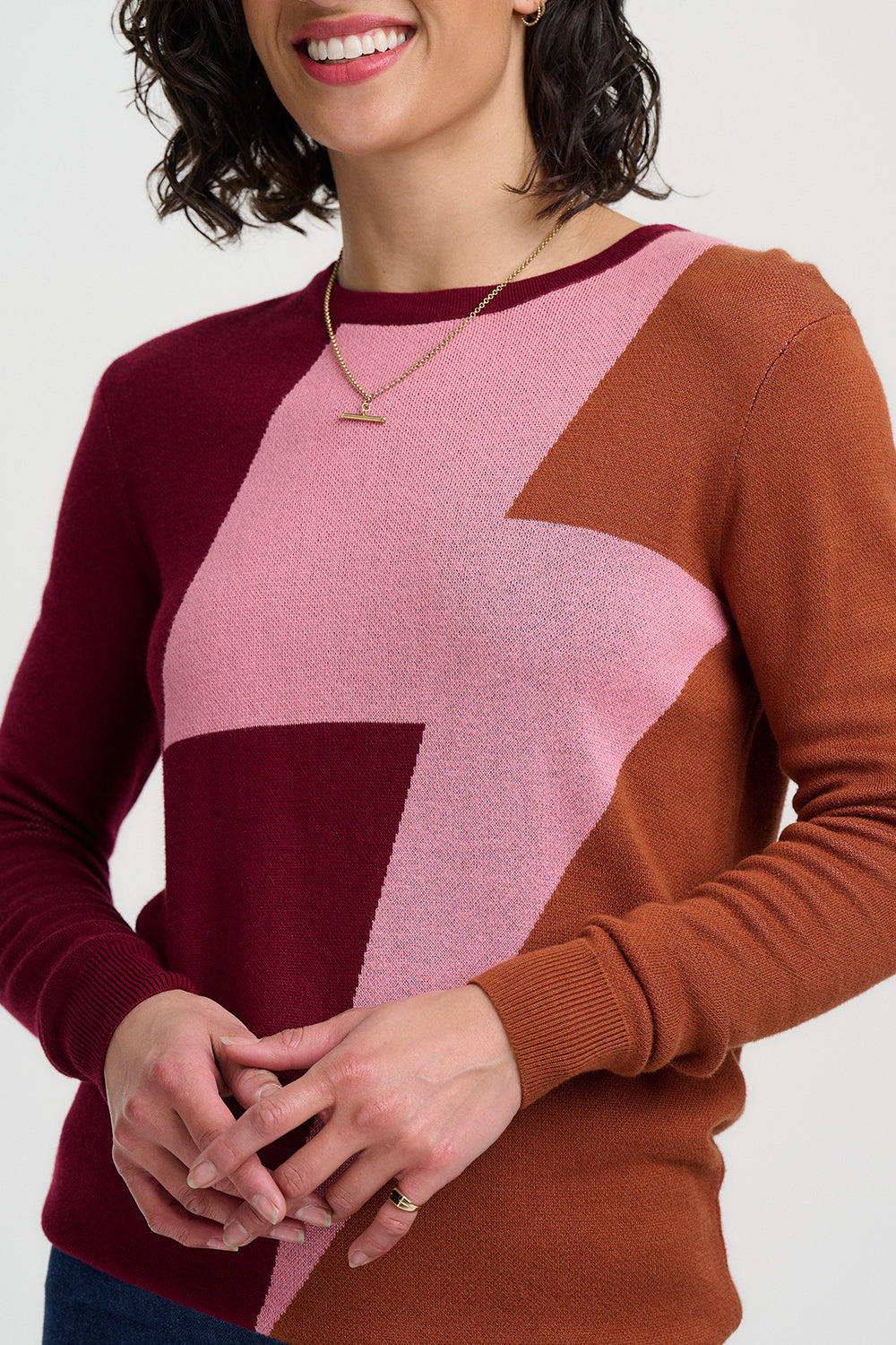 Rita Jumper - Burgundy, Lightning Divide