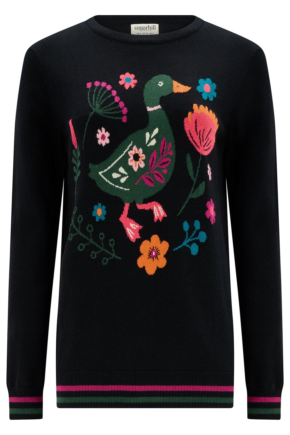 Rita Jumper - Black, Folkloric Duck